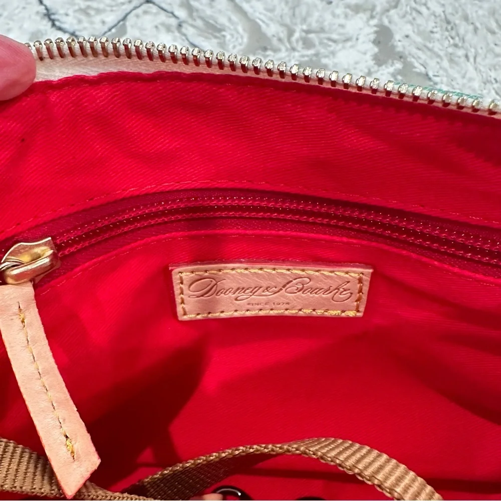 Dooney & Bourke Elsie Ginger Blue and Green Gingham Crossbody Purse